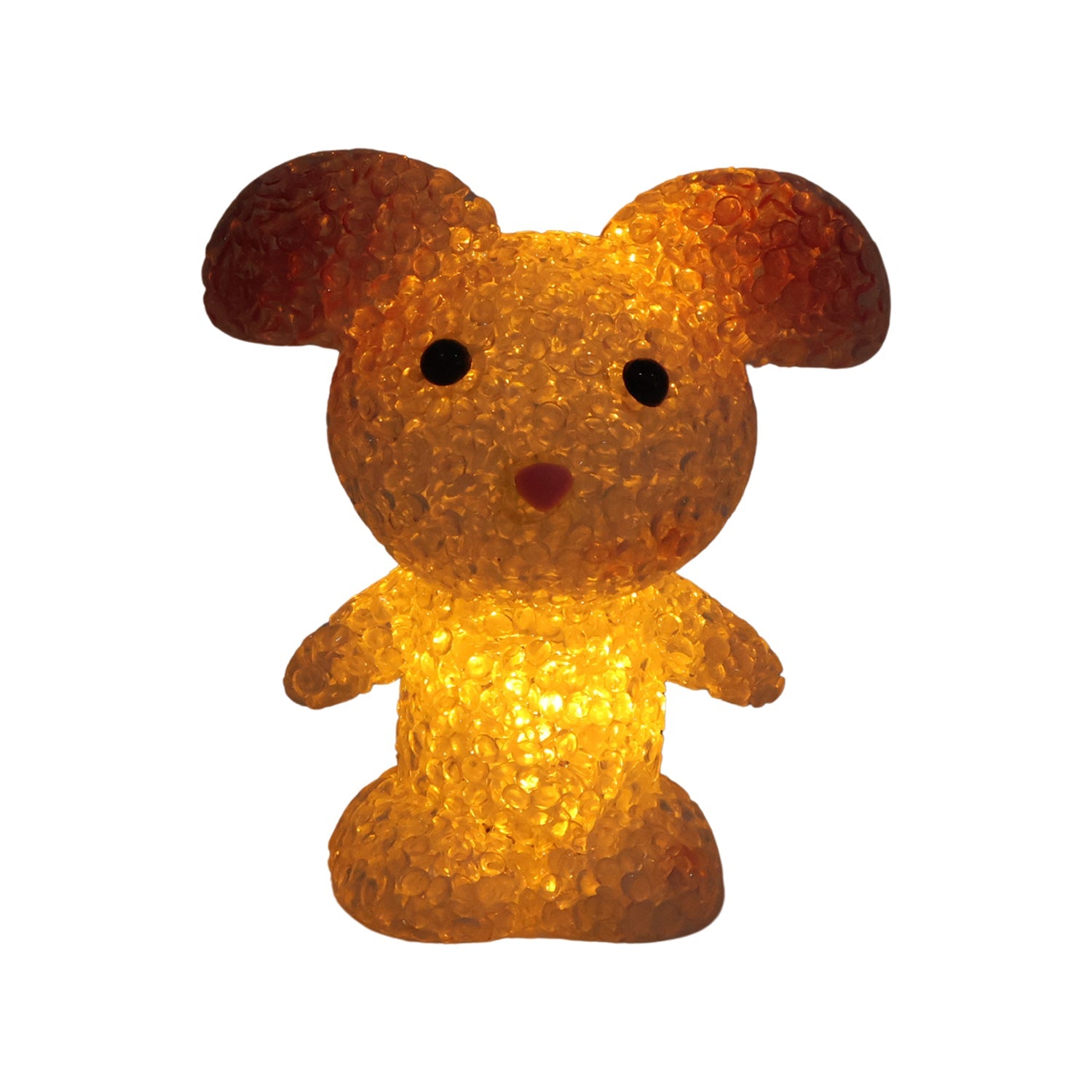 Cartoon Mouse Shape LED Night Lamp Crystal Texture Warm Glow (1 Pc)