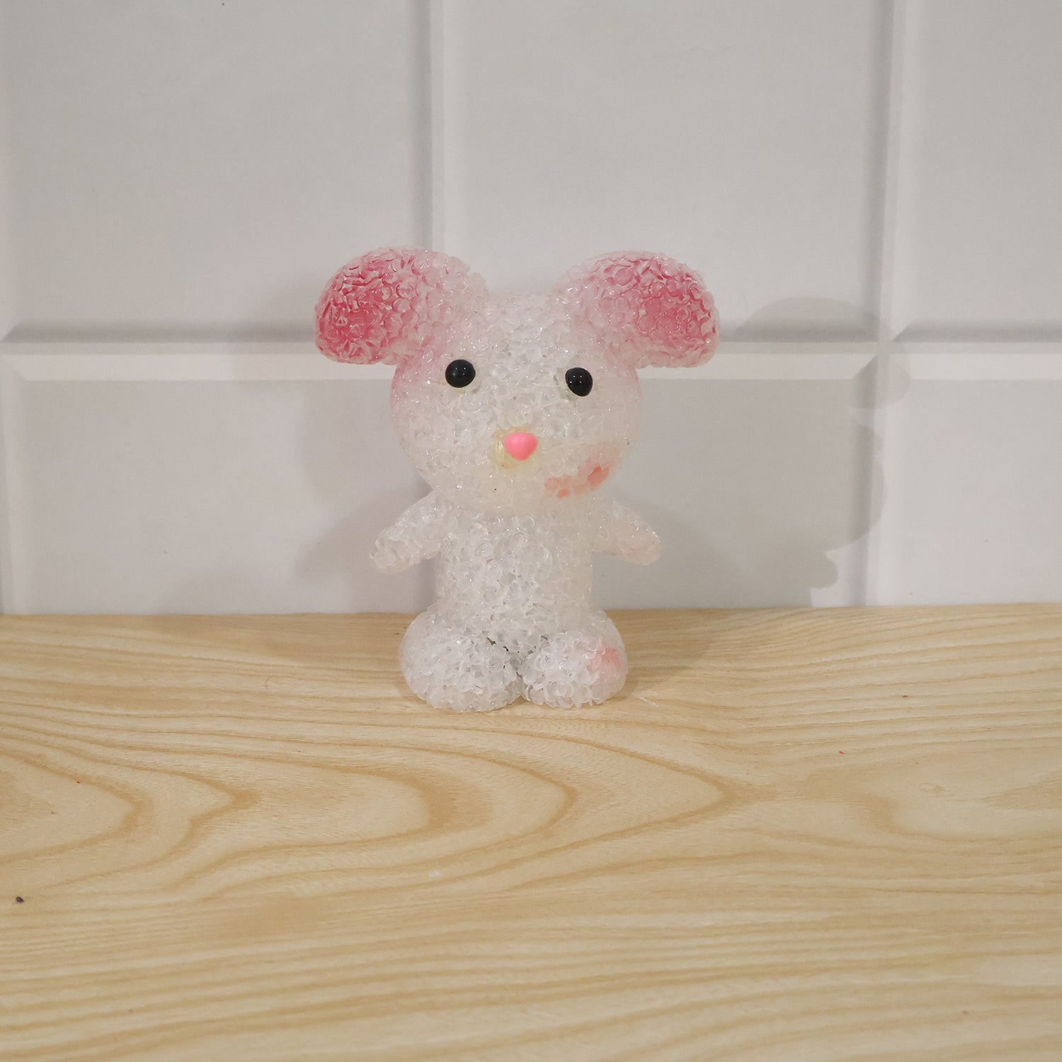 Cartoon Mouse Shape LED Night Lamp Crystal Texture Warm Glow (1 Pc)