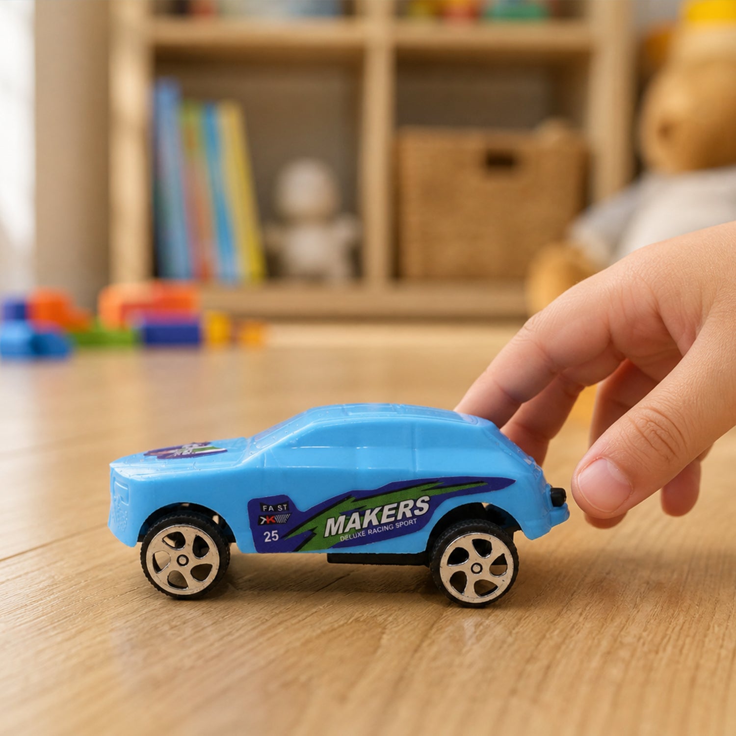 Super City Car Racer Toy For Boys and Girls Pull Push Vehicle Car (Set Of 12Pcs)  (Multicolor)
