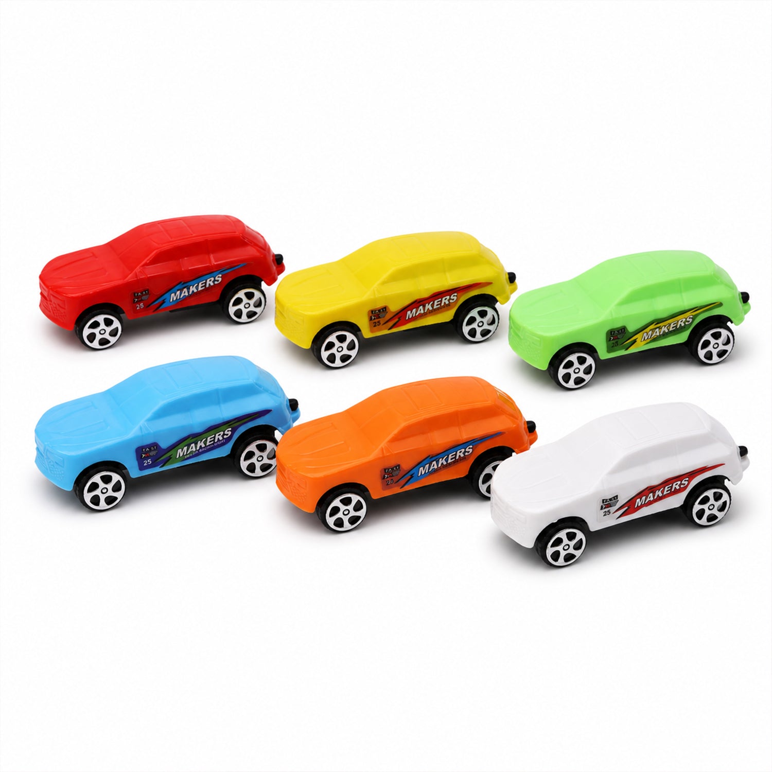 Super City Car Racer Toy For Boys and Girls Pull Push Vehicle Car (Set Of 12Pcs)  (Multicolor)