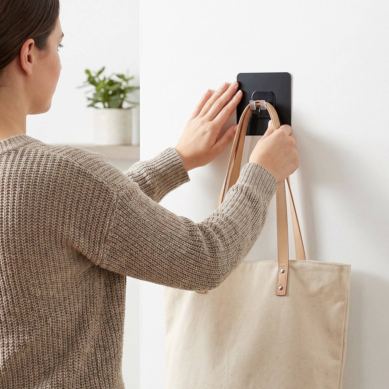 Adhesive wall hook for kitchen storage
