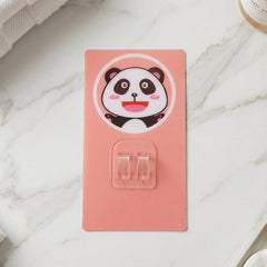 Cartoon plastic hook in bathroom setting