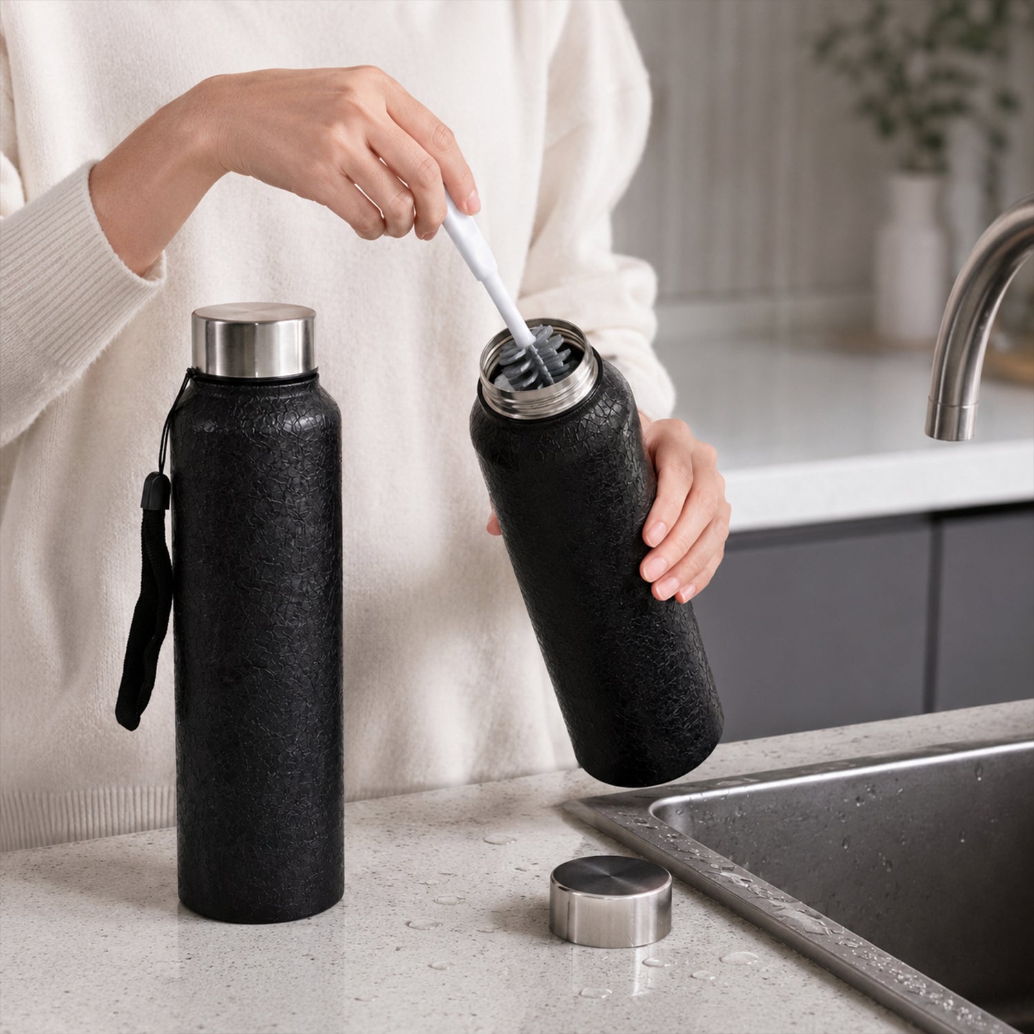 Dimensions & size guide for stainless steel water bottle