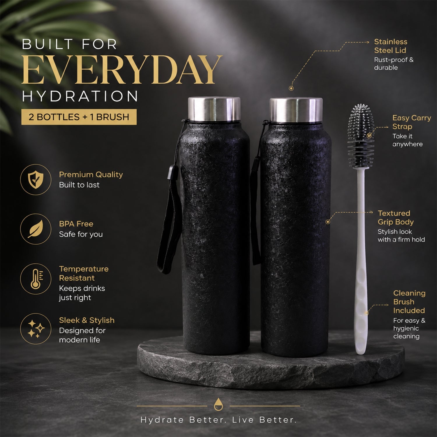 Key features of the stainless steel water bottle