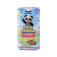 Vibrant packaging for Rich Daddy Panda Strawberry Cream Biscuits