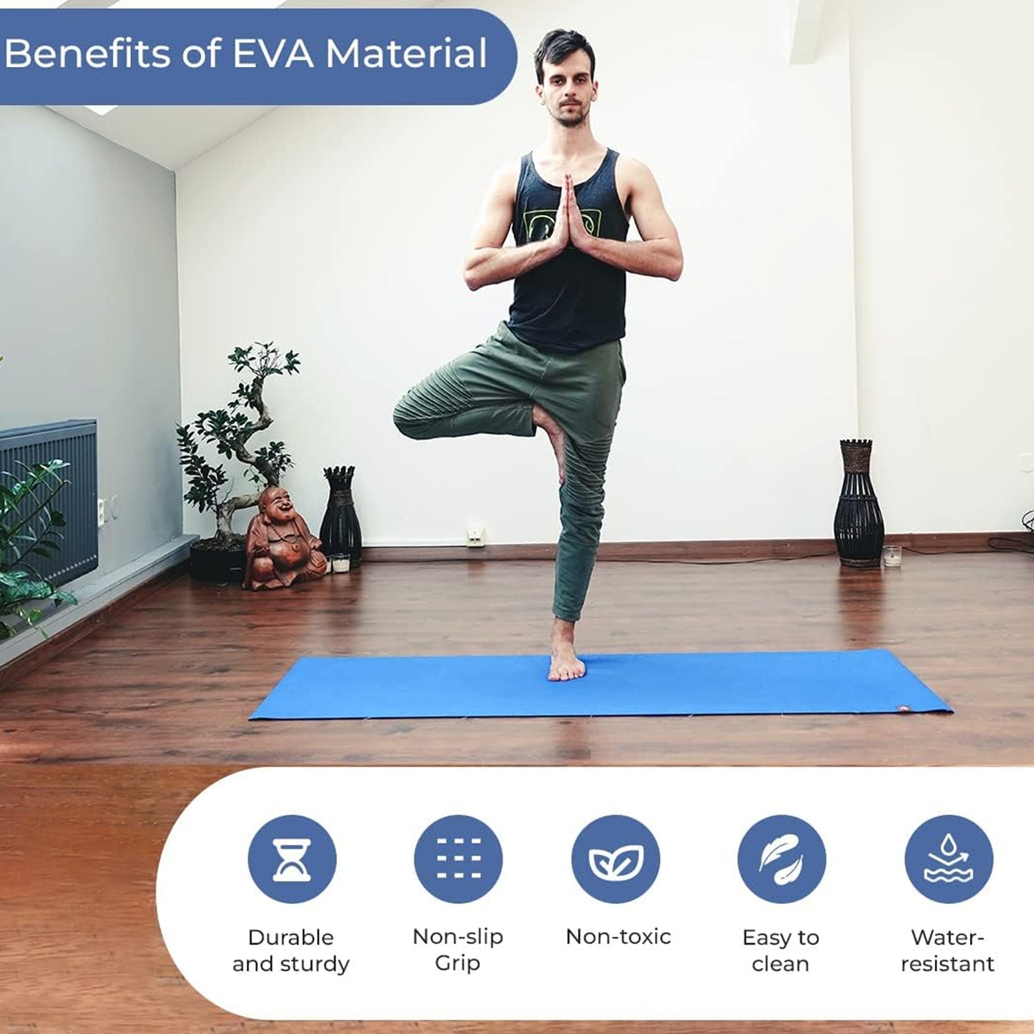 Premium Non-Slip Yoga Mat for Home & Gym (1 Pc)