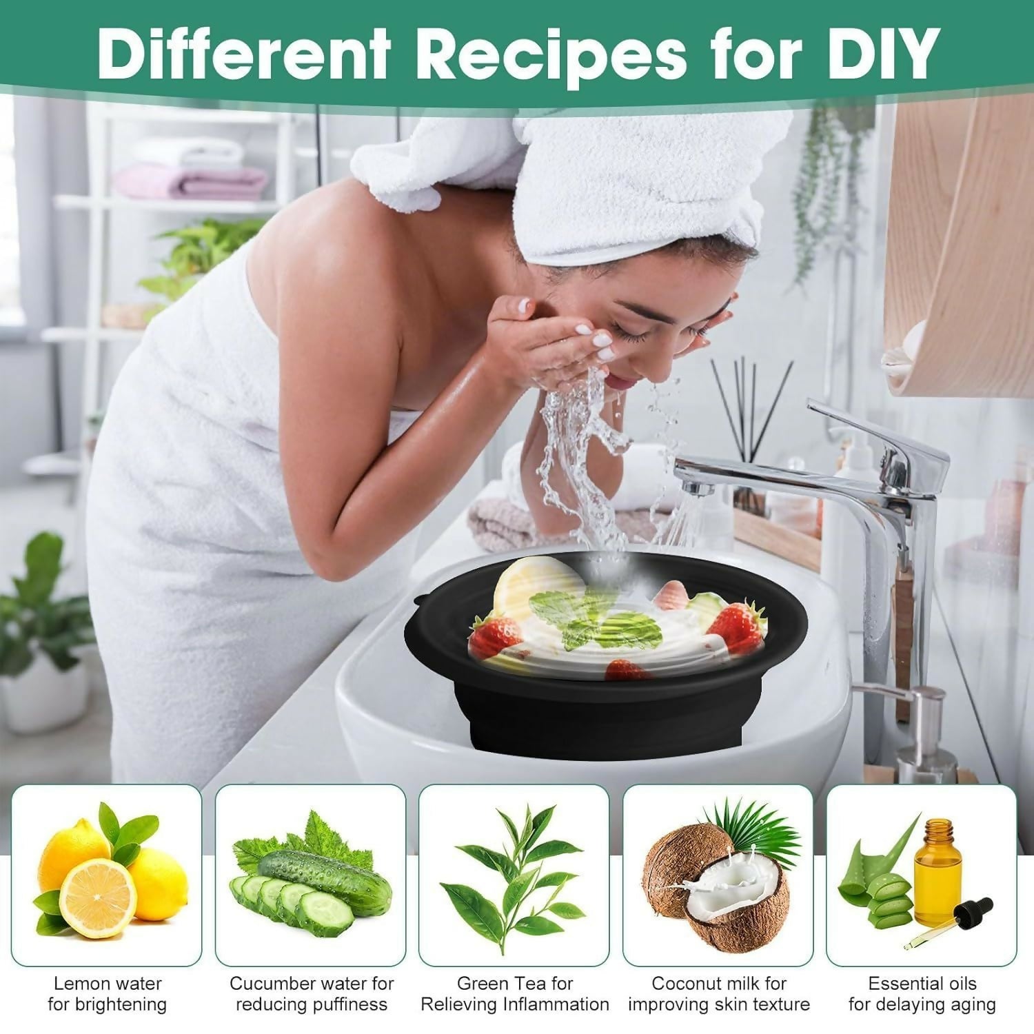 DeoDap Silicone Face Ice Bowl size scale